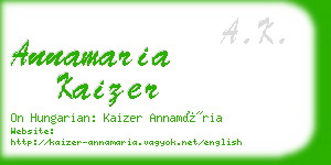 annamaria kaizer business card
